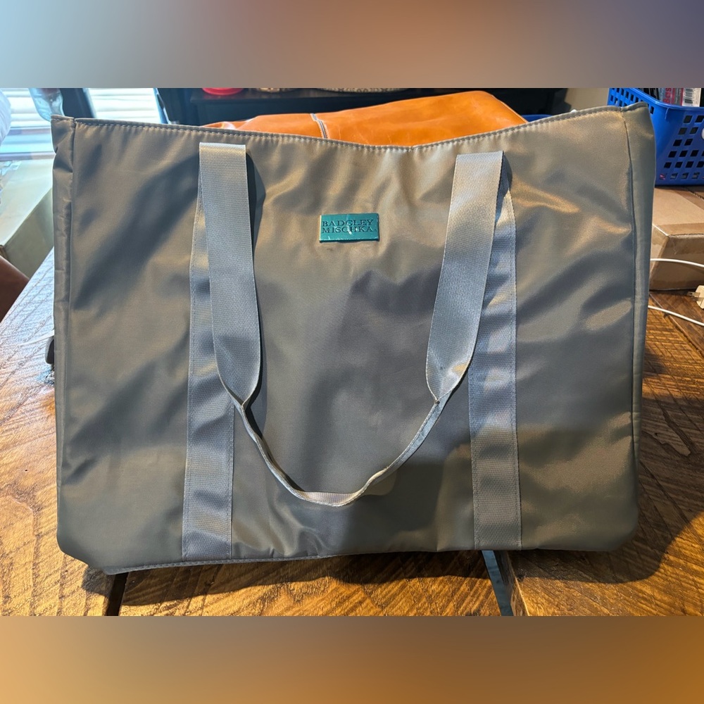 Badgley Mischka Gray Duffel Bag